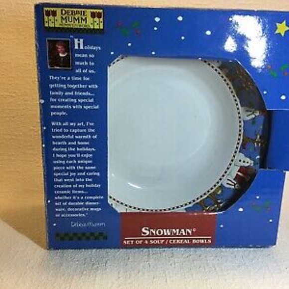 Debbie Mumm Other - HP💝NIB Debbie Mumm Snowman Soup/ Cereal Bowls